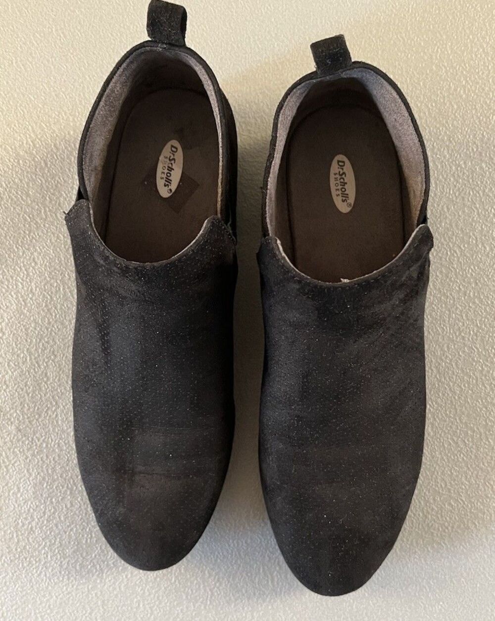 Dr. Scholl’s Ruler Black Microfiber Slip-On Ankle Bootie Loafer Shoes Womens 8M - Picture 3 of 10